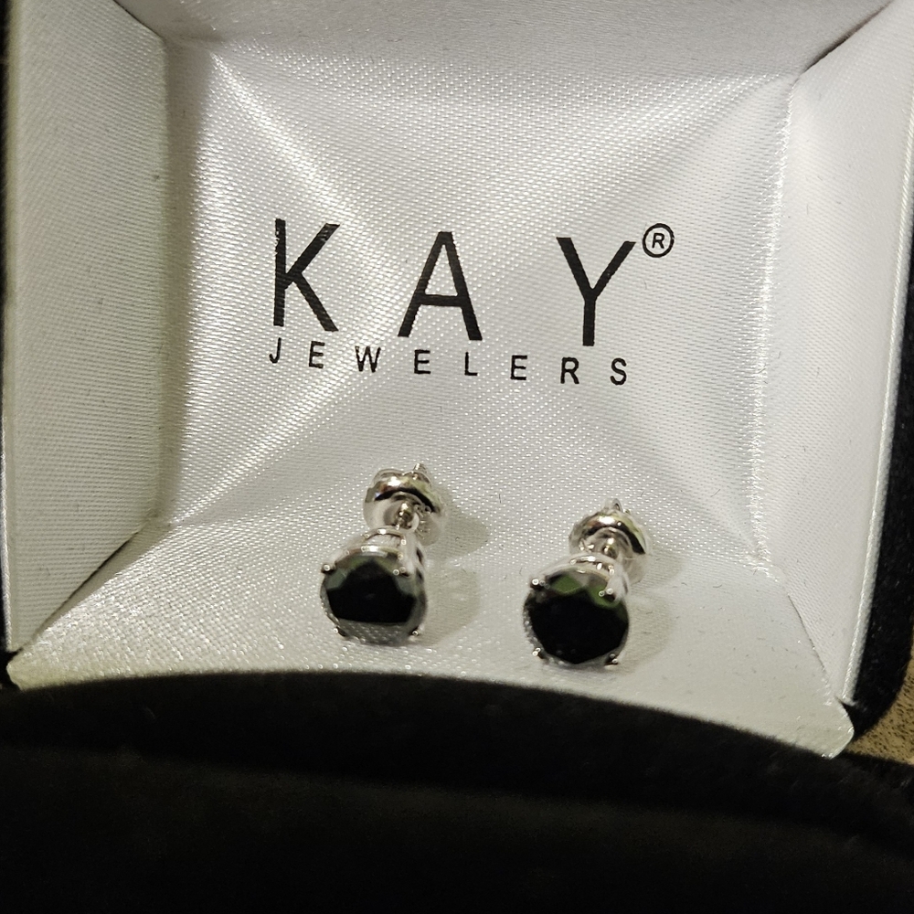 Black diamond studs